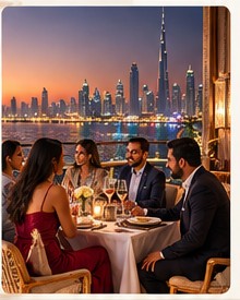 Dubai skyline · evening networking dinner