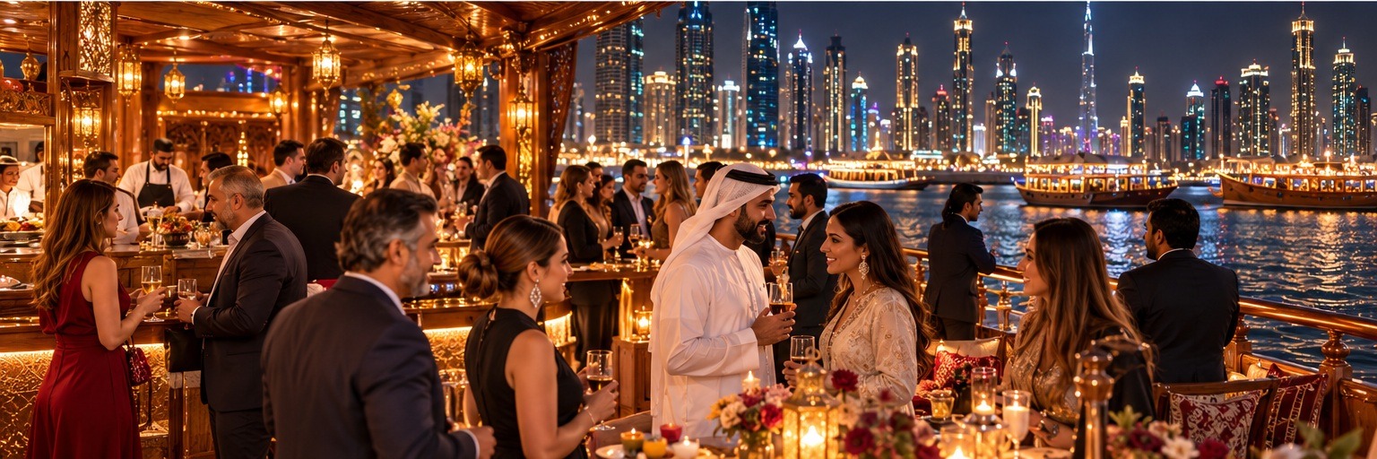 Luxury dhow evening - fashion, F&B, awards and founder connections